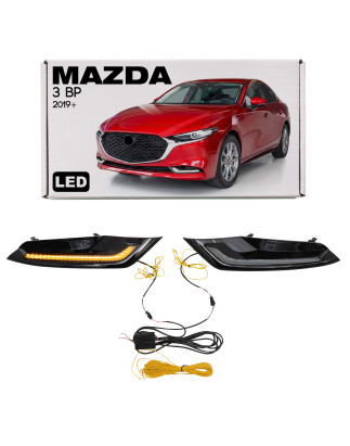 MAZDA 3 IV BP 2019+ berlina LUCI DIURNE LED CON INDICATORE DI DIREZIONE (Cod. AP-16D6-33509_A4x4)