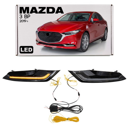 MAZDA 3 IV BP 2019+ berlina LUCI DIURNE LED CON INDICATORE DI DIREZIONE (Cod. AP-16D6-33509_A4x4)
