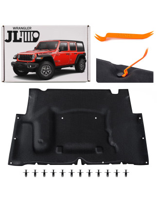 JEEP WRANGLER JL 2018+ PANNELLO FONOASSORBENTE COFANO CON KIT CLIP 68292166AC (Cod. AP-EFB3-873CE_A4