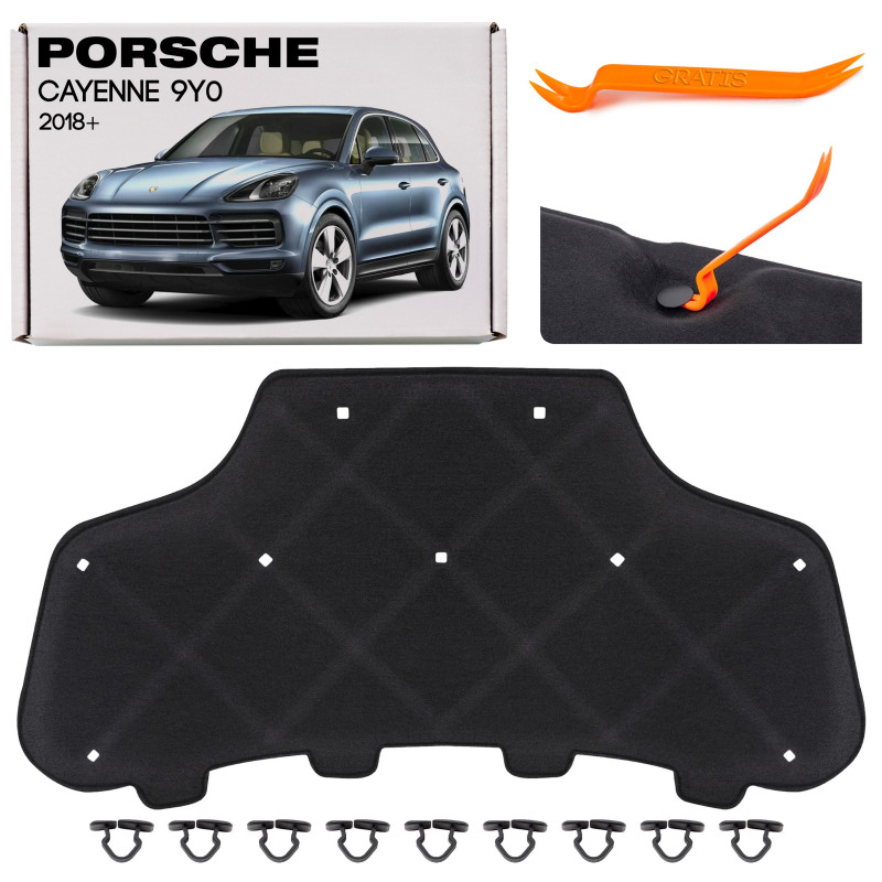 PORSCHE CAYENNE 9Y0 2018+ PANNELLO FONOASSORBENTE COFANO 9Y0863831A (Cod. AP-7B17-102DC_A4x4)