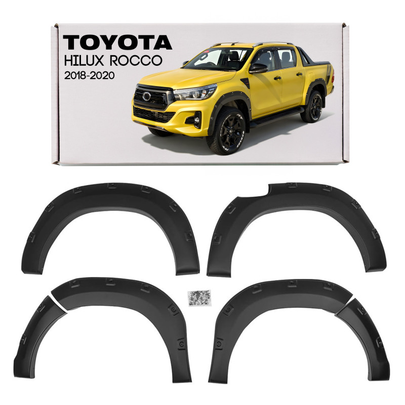 TOYOTA HILUX ROCCO VIII 2018-2020 DOPO IL PRIMO RESTYLING ALLARGAMENTI PARAFANGHI ABS (Cod. AP-5219-