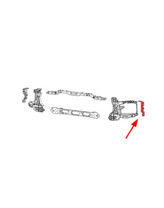 DODGE RAM 1500 IV 2008-2020 SUPPORTO FARO SINISTRO 68222827AB (Cod. AP-ADDC-5920A_A4x4)
