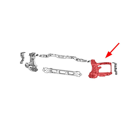 DODGE RAM 1500 IV 2013-2020 SUPPORTO FARO FARI SINISTRO 68222829AA (Cod. AP-841A-91817_A4x4)