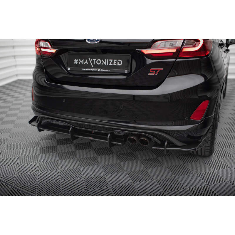 Street Pro Sottoparaurti posteriore + Flaps Ford Fiesta Mk8 ST  (Cod. M-FOFI8STCNC-RS1B+RSF1G)