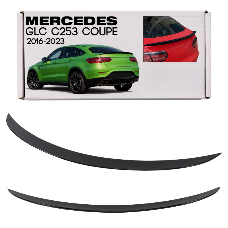 MERCEDES GLC COUPE E C253 2016-2023 SPOILER POSTERIORE NERO VERNICIATO PIANO BLACK (Cod. AP-C25F-372