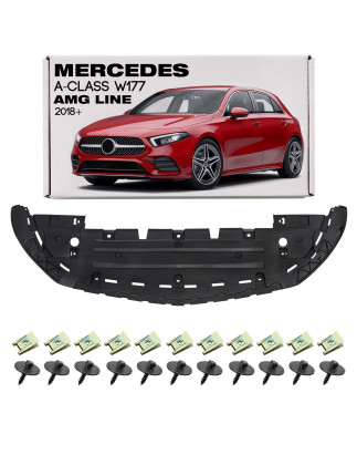 MERCEDES A-CLASS W177 AMG 2018+ PROTEZIONE PARAURTI ANTERIORE CON KIT VITI A1778854900 (Cod. AP-FA01