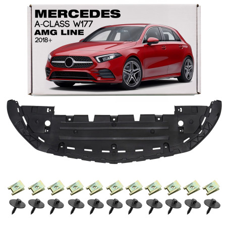 MERCEDES A-CLASS W177 AMG 2018+ PROTEZIONE PARAURTI ANTERIORE CON KIT VITI A1778854900 (Cod. AP-FA01