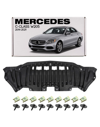 MERCEDES C-CLASS W205 2014-2021 4MATIC PROTEZIONE PARAURTI ANTERIORE CON KIT VITI A2055200700 (Cod. 