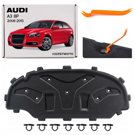 AUDI A3 8P 2008-2013 PANNELLO FONOASSORBENTE COFANO 8P0863825L (Cod. AP-1589-763A2_A4x4)