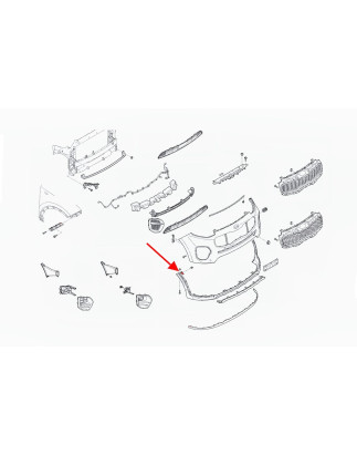 KIA SPORTAGE IV QL 2016-2021 SUPPORTO ANTERIORE PARAURTI DESTRO 86552D9000 (Cod. AP-7959-91292_A4x4)