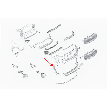 KIA SPORTAGE IV QL 2016-2021 SUPPORTO ANTERIORE PARAURTI DESTRO 86552D9000 (Cod. AP-7959-91292_A4x4)