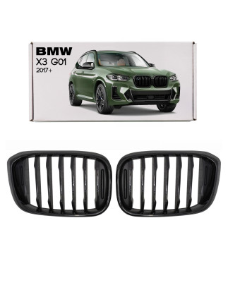 BMW X3 G01 2017+ TUNING MASCHERINA ANTERIORE NERO STILE M PACCHETTO MASCHERINA DOPPIO RENE (Cod. AP-