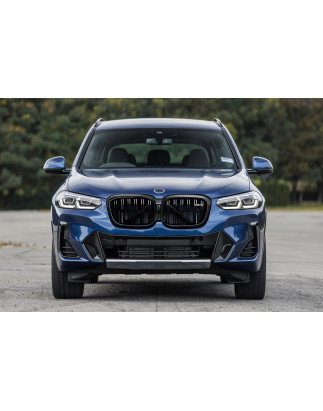 BMW X3 G01 2021+ RESTYLING MASCHERINA ANTERIORE NERO DOPPI ALETTE PER TELECAMERA 51135A36BD0 (Cod. A