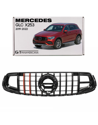 MERCEDES GLC X253 2019-2022 RESTYLING MASCHERINA PANAMERICANA GT BRABUS STYLE NERO CON TELECAMERA CO
