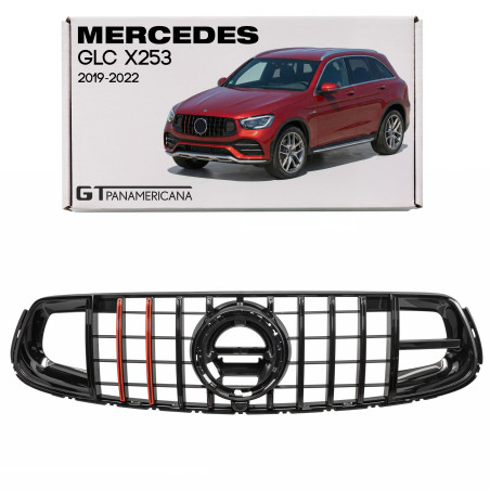 MERCEDES GLC X253 2019-2022 RESTYLING MASCHERINA PANAMERICANA GT BRABUS STYLE NERO CON TELECAMERA CO