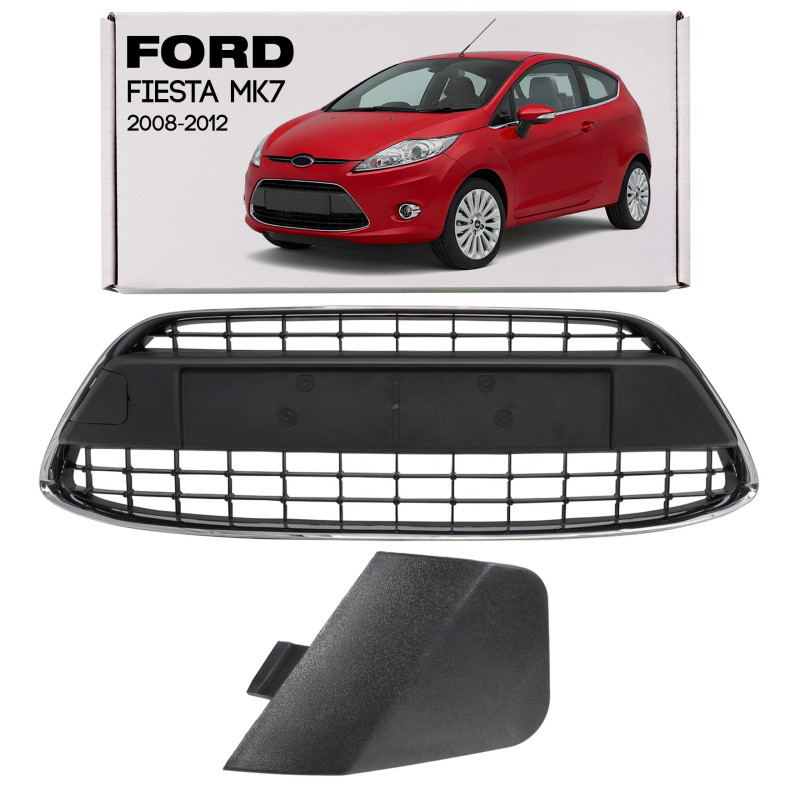FORD FIESTA MK7 VII 2008-2012 PRE-RESTYLING GRIGLIA ANTERIORE PARAURTI CROMATO 8A6117B968DC (Cod. AP