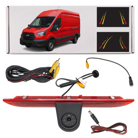 FORD TRANSIT VI 2013+ TELECAMERA POSTERIORE CON LED IR MONTATA IN POSTO LUCI STOP DINAMICI LINEE (Co
