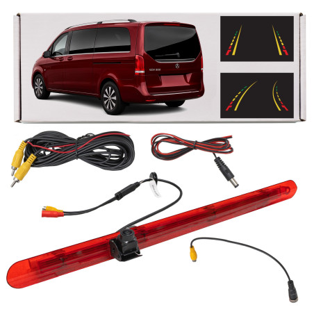 MERCEDES EQV N447 2019+ TELECAMERA POSTERIORE CON LED IR MONTATA IN POSTO LUCI STOP DINAMICI LINEE (