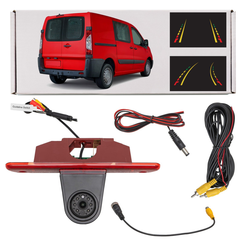 CITROEN JUMPY II 2006-2016 TELECAMERA POSTERIORE CON LED IR MONTATA IN POSTO LUCI STOP (Cod. AP-1908