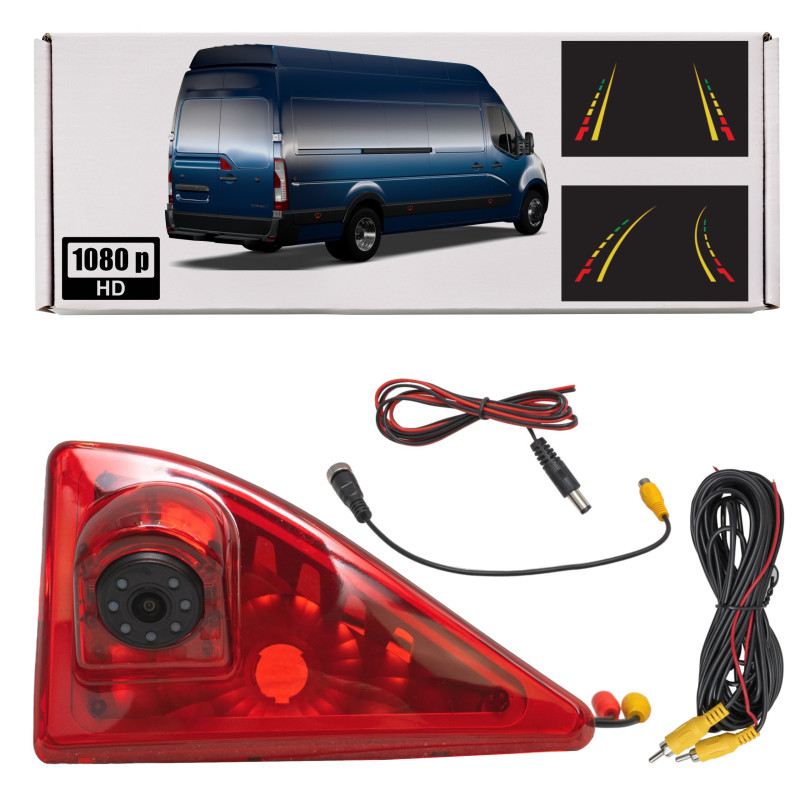 RENAULT MASTER III 2010+ TELECAMERA POSTERIORE FULL HD CON LED IR MONTATA IN POSTO LUCI STOP DINAMIC