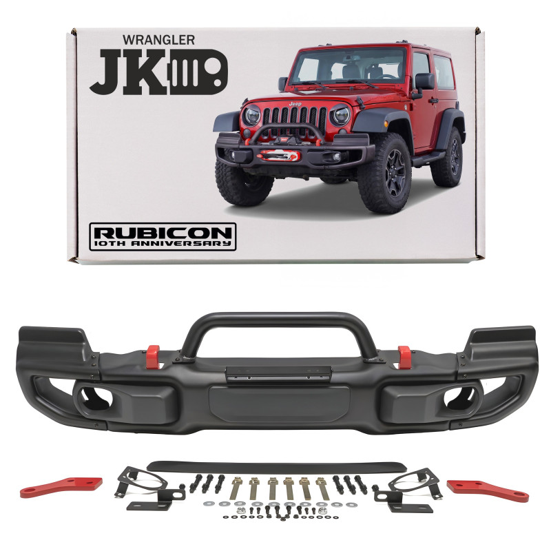 JEEP WRANGLER JK VERSIONE SPORT S PARAURTI ANTERIORE RUBICON 10TH ANNIVERSARY CON TUBO KIT ESTETICO 