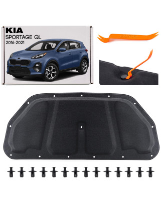 KIA SPORTAGE IV QL 2016-2021 PANNELLO FONOASSORBENTE COFANO KIT CON CLIP 81125F1000 (Cod. AP-CE16-27