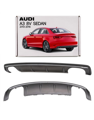 AUDI A3 8V berlina 2013-2016 PRE-RESTYLING DIFFUSORE PARAURTI POSTERIORE (Cod. AP-FDF4-647AC_A4x4)