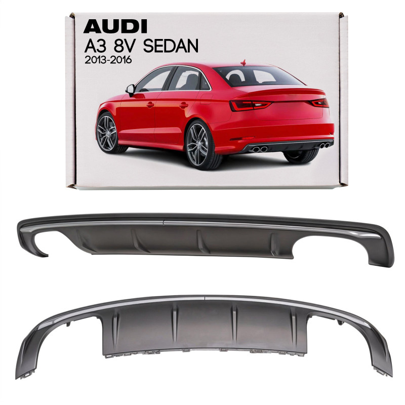 AUDI A3 8V berlina 2013-2016 PRE-RESTYLING DIFFUSORE PARAURTI POSTERIORE (Cod. AP-FDF4-647AC_A4x4)