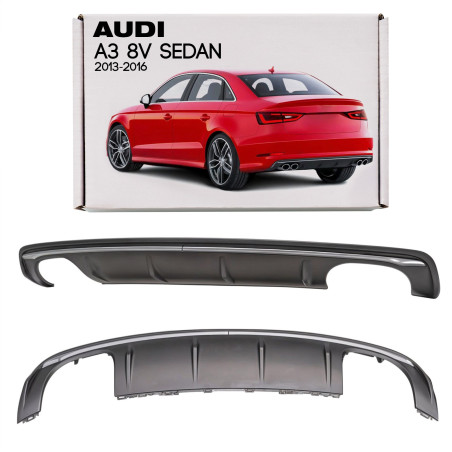 AUDI A3 8V berlina 2013-2016 PRE-RESTYLING DIFFUSORE PARAURTI POSTERIORE (Cod. AP-FDF4-647AC_A4x4)