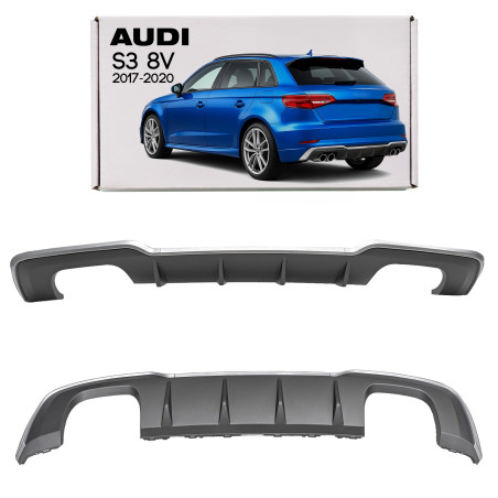 AUDI S3 8V SPORTBACK 2017-2020 RESTYLING DIFFUSORE PARAURTI POSTERIORE (Cod. AP-6E5D-32288_A4x4)