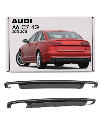 AUDI A6 C7 4G 2015-2018 RESTYLING DIFFUSORE PARAURTI POSTERIORE (Cod. AP-EC3E-836DB_A4x4)
