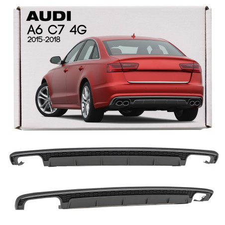 AUDI A6 C7 4G 2015-2018 RESTYLING DIFFUSORE PARAURTI POSTERIORE (Cod. AP-EC3E-836DB_A4x4)