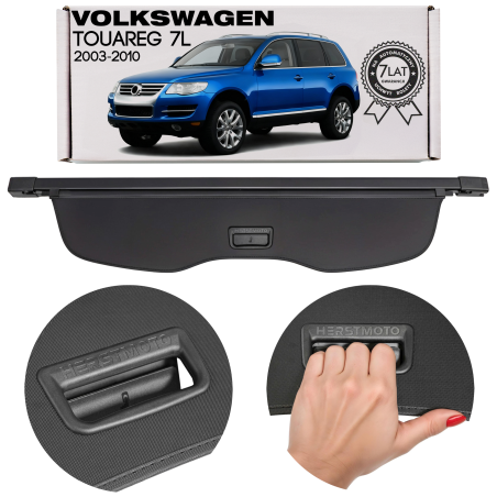 VOLKSWAGEN TOUAREG E 7L 2003-2010 CAPPELLIERA COPRIBAGAGLI NERA 7L6867773K (Cod. AP-E79F-89795_A4x4)