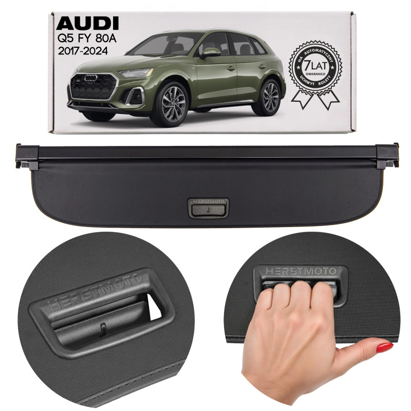 AUDI Q5 FY 80A 2017-2024 CAPPELLIERA COPRIBAGAGLI NERA 80A863553A (Cod. AP-C193-76857_A4x4)