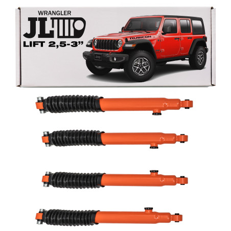 JEEP WRANGLER JL 2018+ AMMORTIZZATORI OLIO PER RESTYLING 2,5-3" KIT ARANCIONI (Cod. AP-BBAE-649BA_A4