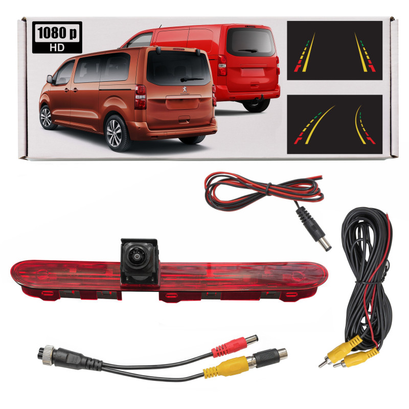 PEUGEOT EXPERT III / PEUGEOT TRAVELLER 2016+ TELECAMERA POSTERIORE FULL HD DINAMICI LINEE NAD PORTE 