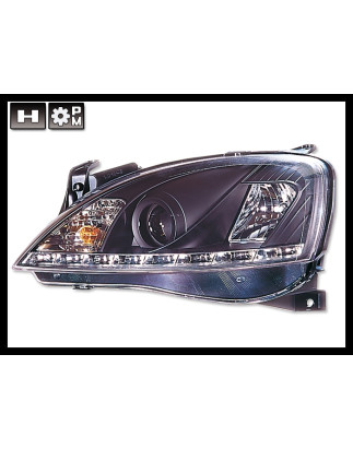 Fari Day Light Reale Opel Corsa C Black (Cod. E-FAO0085/1)