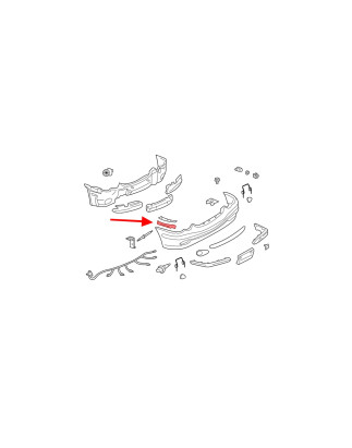MERCEDES C-CLASS W203 2000-2007 GUIDA SUPPORTO ANTERIORE PARAURTI SINISTRO A2038801114 (Cod. AP-53DA