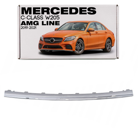 MERCEDES C-CLASS W205 AMG 2019-2021 RESTYLING CROMATA MODANATURA ANTERIORE PARAURTI CENTRALE A205885