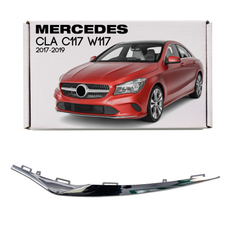 MERCEDES CLA C117 W117 2017-2019 RESTYLING CROMATA MODANATURA ANTERIORE PARAURTI SINISTRA A117885500