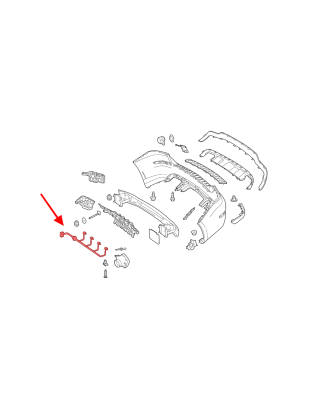 MERCEDES GLK X204 2008-2015 CABLAGGIO PARCHEGGIO PTS POSTERIORE A2044406940 (Cod. AP-BBE7-8291A_A4x4