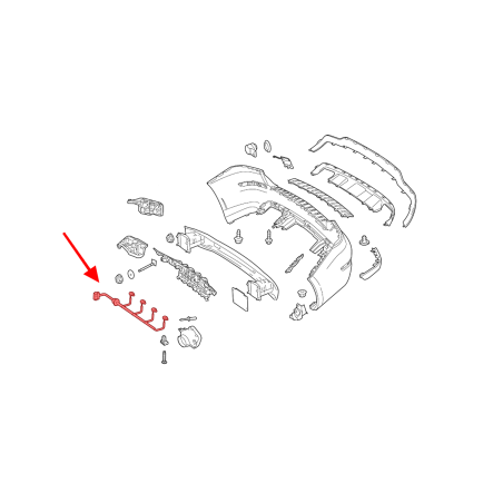 MERCEDES GLK X204 2008-2015 CABLAGGIO PARCHEGGIO PTS POSTERIORE A2044406940 (Cod. AP-BBE7-8291A_A4x4