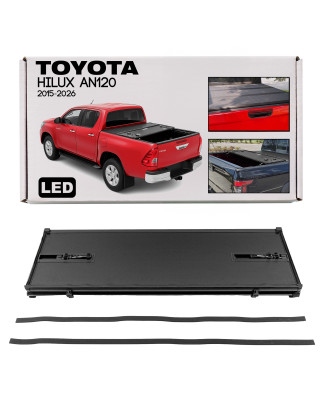 TOYOTA HILUX VIII AN120 2015-2026 RIGIDA PIEGHEVOLE COPERTURA PAKI CON LED (Cod. AP-7CF7-1658D_A4x4)