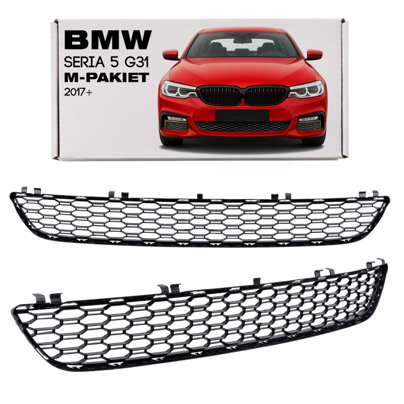 BMW SERIA 5 G30 2017+ M-PACCHETTO GRIGLIA ANTERIORE PARAURTI 51118068337 (Cod. AP-427B-2631E_A4x4)