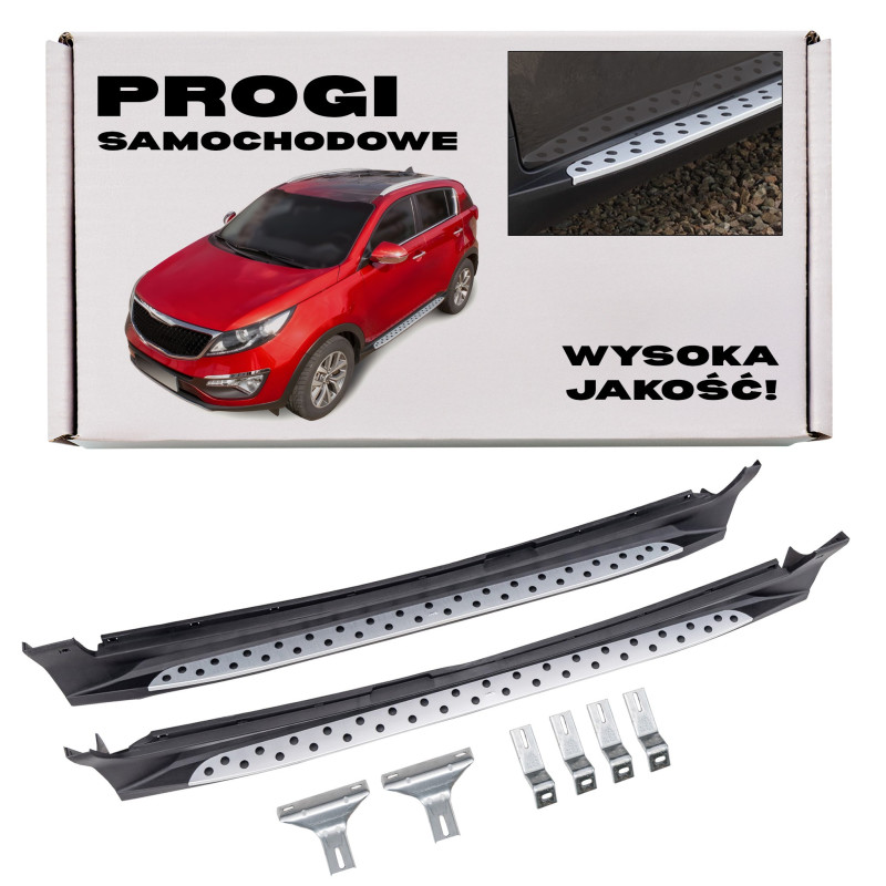 KIA SPORTAGE III SL 2010-2015 PEDANE LATERALI SOTTOPORTA (Cod. AP-3755-30782_A4x4)