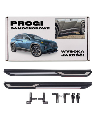 HYUNDAI TUCSON IV NX4 2020+ PEDANE LATERALI SOTTOPORTA (Cod. AP-63A0-481E7_A4x4)