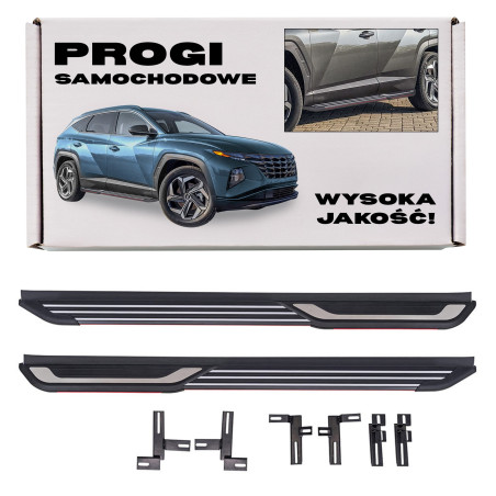 HYUNDAI TUCSON IV NX4 2020+ PEDANE LATERALI SOTTOPORTA (Cod. AP-63A0-481E7_A4x4)
