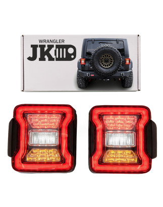 JEEP WRANGLER JK 2007-2018 VERSIONE EUROPEA FANALI POSTERIORI LED ESTETICI PER JL (Cod. AP-D334-497F