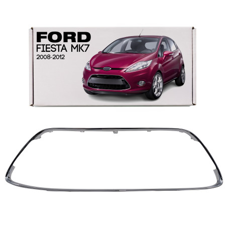 FORD FIESTA MK7 VII 2008-2012 PRE-RESTYLING CROMATA CORNICE PARAURTI 8A6117F816AA (Cod. AP-697C-9533