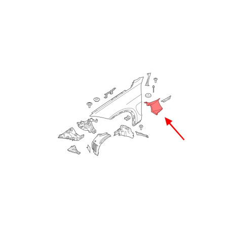 BMW X6 F16 2014-2019 PANNELLO LATERALE ASPIRAZIONE CAVO ARIA SINISTRO 51657320273 (Cod. AP-9CF0-315A